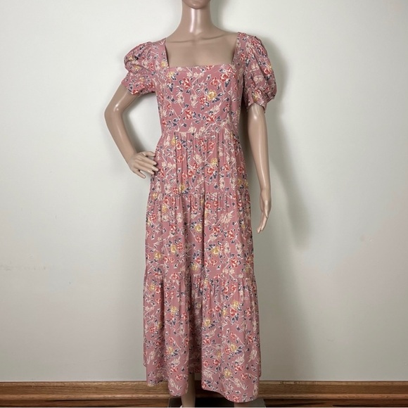 NEW YUMI KIM PINK FLORAL PRINT MIDI DRESS - Picture 2 of 9